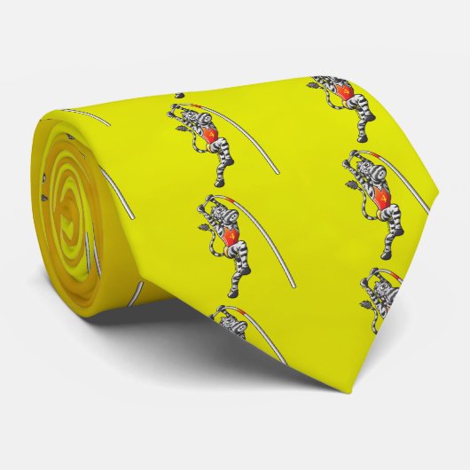 Pole Vault Zebra Stropdas (Opgerold)