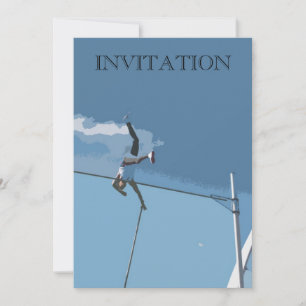 Pole Vaulter Invitation Kaart