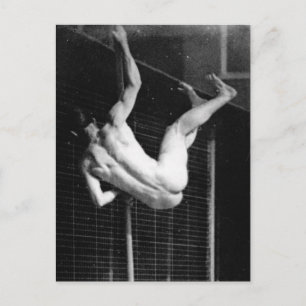 Pole Vaulter - Muybridge  Foto 1885 Briefkaart