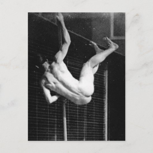 Pole Vaulter - Muybridge  Foto 1885 Briefkaart (Voorkant)