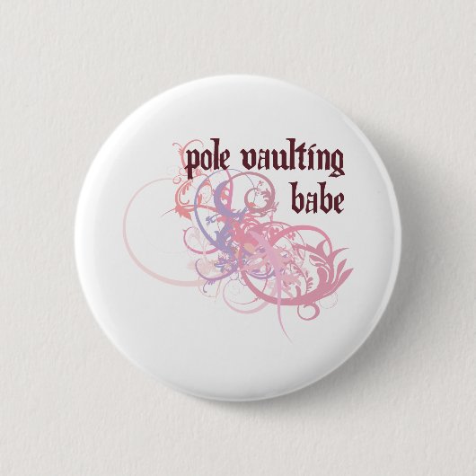 Pole Vaulting Babe Ronde Button 5,7 Cm (Voorkant)