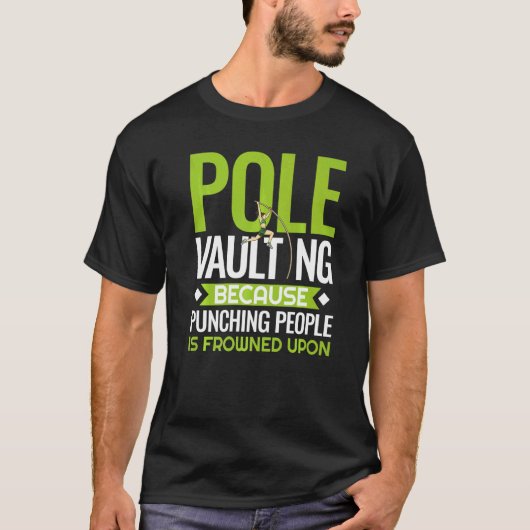 Pole Vaulting Beginner Vault met Jumping Trainer V T-shirt (Voorkant)