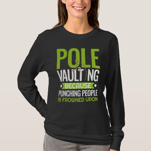Pole Vaulting Beginner Vault met Jumping Trainer V T-shirt (Voorkant)