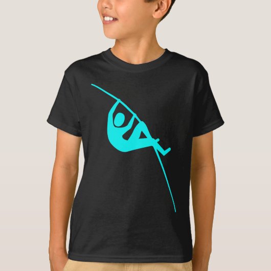 Pole Vaulting - Cyaan T-shirt (Voorkant)