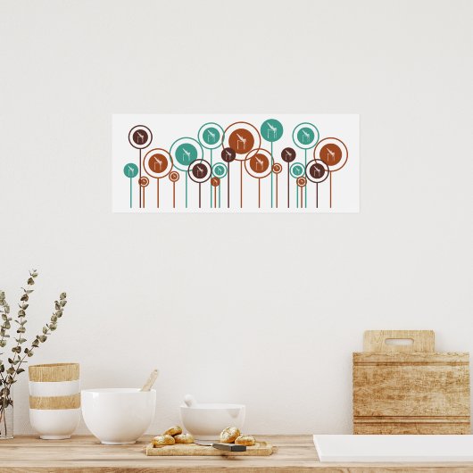 Pole Vaulting Daisies Poster (Keuken)