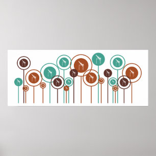 Pole Vaulting Daisies Poster