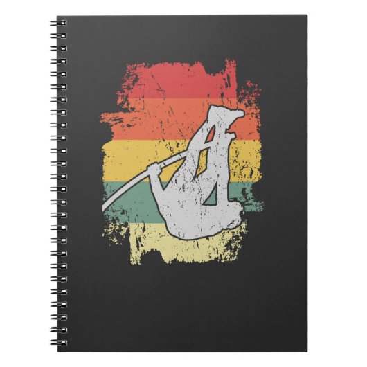 Pole Vaulting Design voor een pooldraagtas Notitieboek (Voorkant)