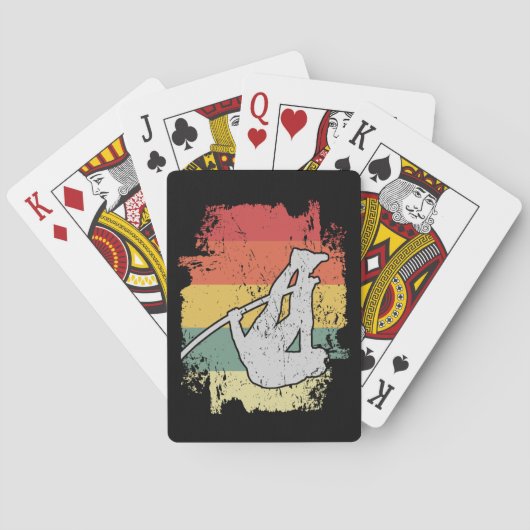 Pole Vaulting Design voor een pooldraagtas Pokerkaarten (Achterkant)