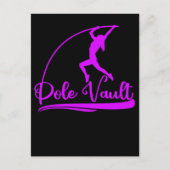 Pole Vaulting Girl Pole Vault Athlete Briefkaart (Voorkant)