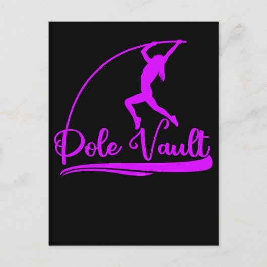 Pole Vaulting Girl Pole Vault Athlete Briefkaart (Voorkant)