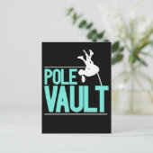 Pole Vaulting Girl Pole Vaulter Briefkaart (Staand voorkant)