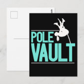 Pole Vaulting Girl Pole Vaulter Briefkaart (Voorkant / Achterkant)