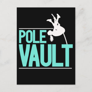 Pole Vaulting Girl Pole Vaulter Briefkaart