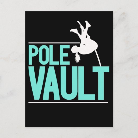 Pole Vaulting Girl Pole Vaulter Briefkaart (Voorkant)