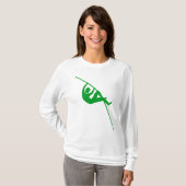 Pole Vaulting - Grijs Groen T-shirt (Voorkant volledig)
