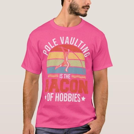 Pole Vaulting is het spekje van Hobbies Retro Pole T-shirt (Voorkant)