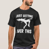 Pole vaulting just getting over this pole vaulter t-shirt (Voorkant)