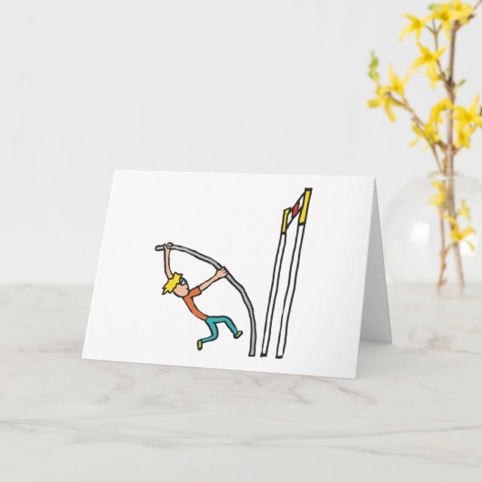 Pole Vaulting Kaart (Gele Bloem)