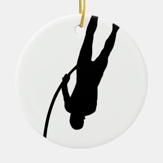 Pole Vaulting Keramisch Ornament (Voorkant)
