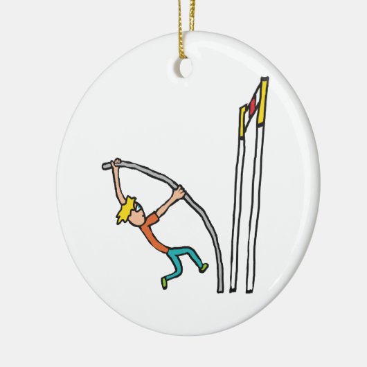 Pole Vaulting Keramisch Ornament (Links)