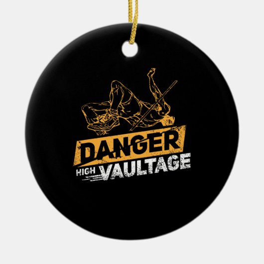 Pole Vaulting Keramisch Ornament (Voorkant)