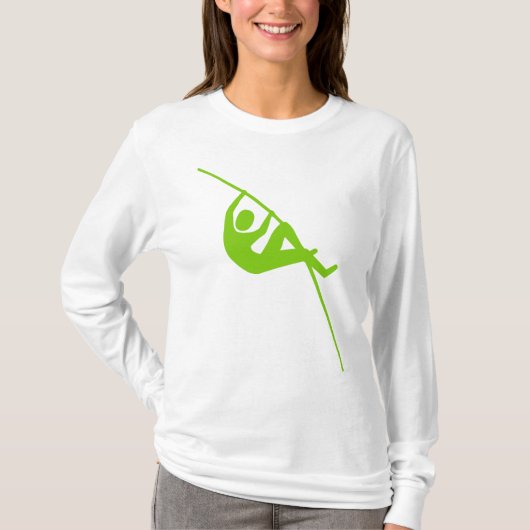 Pole Vaulting - Martian Green T-shirt (Voorkant)