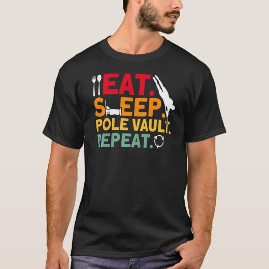 Pole Vaulting Pole vault Repeat Pole Vault   T-shirt (Voorkant)