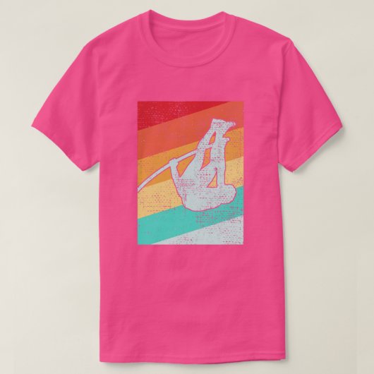 Pole Vaulting Retro 2 T-shirt (Design voorkant)