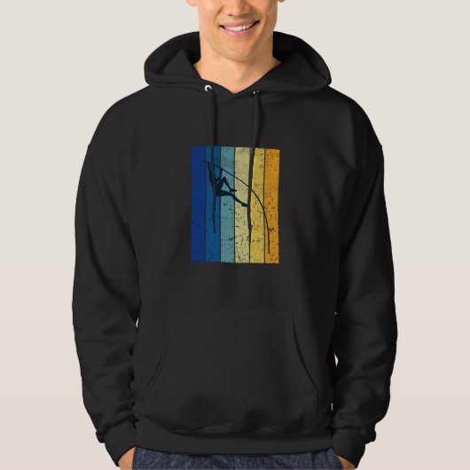 Pole Vaulting Retro Hoodie (Voorkant)