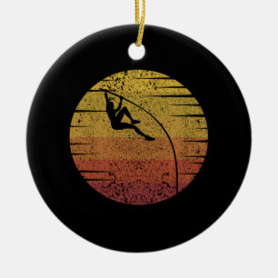 Pole Vaulting Retro Keramisch Ornament