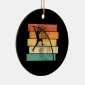 Pole Vaulting Retro Keramisch Ornament (Rechts)