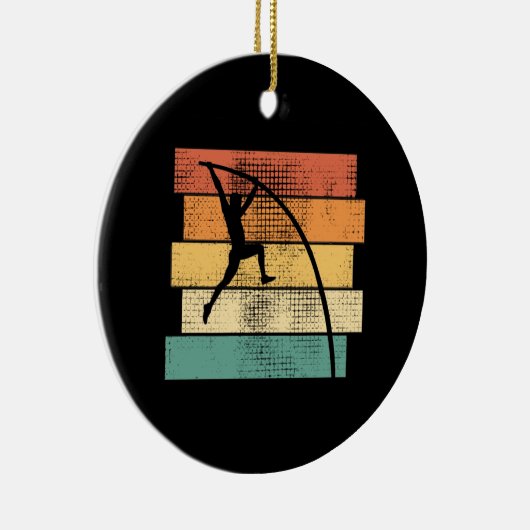 Pole Vaulting Retro Keramisch Ornament (Rechts)