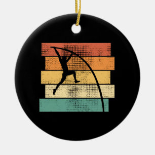 Pole Vaulting Retro Keramisch Ornament