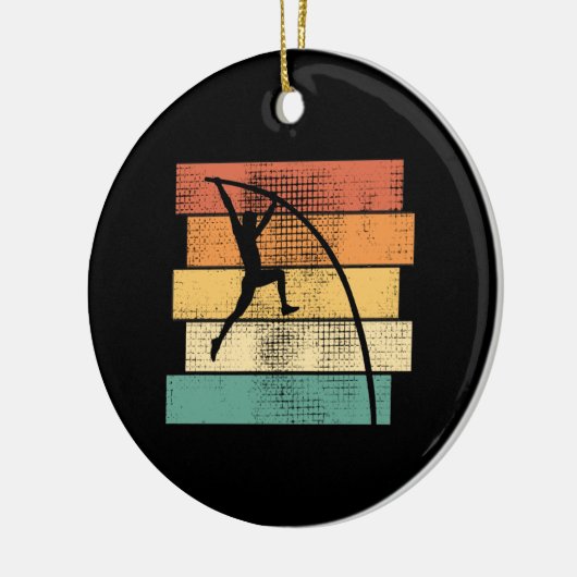 Pole Vaulting Retro Keramisch Ornament (Links)