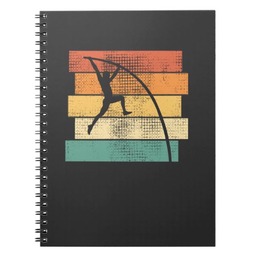 Pole Vaulting Retro Notitieboek (Voorkant)