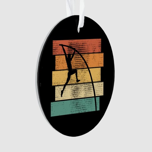 Pole Vaulting Retro Ornament (voorkant)