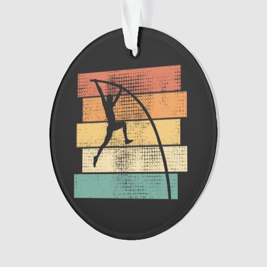 Pole Vaulting Retro Ornament (voorkant)