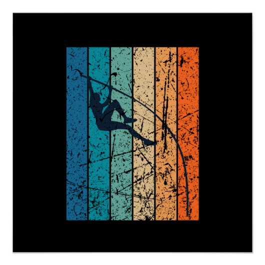 Pole Vaulting Retro Perfect Poster (Voorkant)