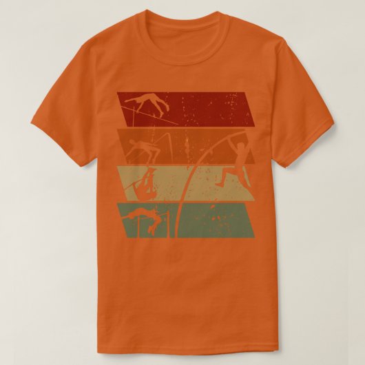 Pole Vaulting Retro T-shirt (Design voorkant)