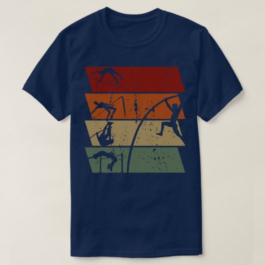 Pole Vaulting Retro  T-shirt (Design voorkant)