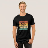 Pole Vaulting Retro Tri-Blend Shirt (Voorkant volledig)