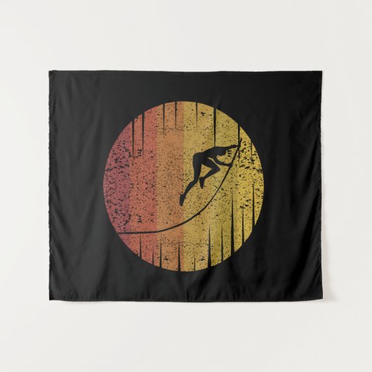 Pole Vaulting Retro Wandkleed (Voorkant (horizontaal))