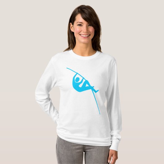 Pole Vaulting - Sky Blue T-shirt (Voorkant volledig)
