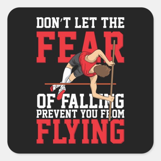 Pole Vaulting Sport Vierkante Sticker (Voorkant)