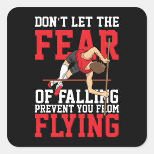 Pole Vaulting Sport Vierkante Sticker