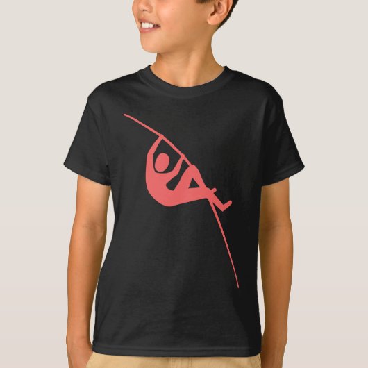 Pole Vaulting - Tropisch roze T-shirt (Voorkant)
