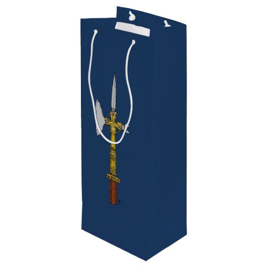 Poleaxe van Edward IV Wijn Cadeautas (Achterkant Gekanteld)