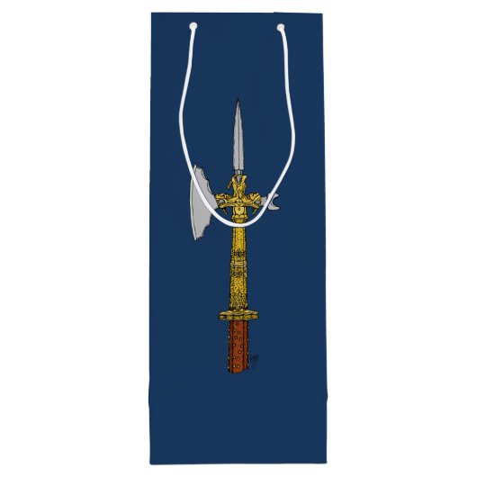 Poleaxe van Edward IV Wijn Cadeautas (Achterkant)