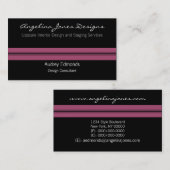 Poled Professional Visitekaartje, Fuchsia Visitekaartje (Voorkant / Achterkant)