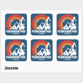 Polemonium Peak California Sun Eagle Vierkante Sticker (Vel)